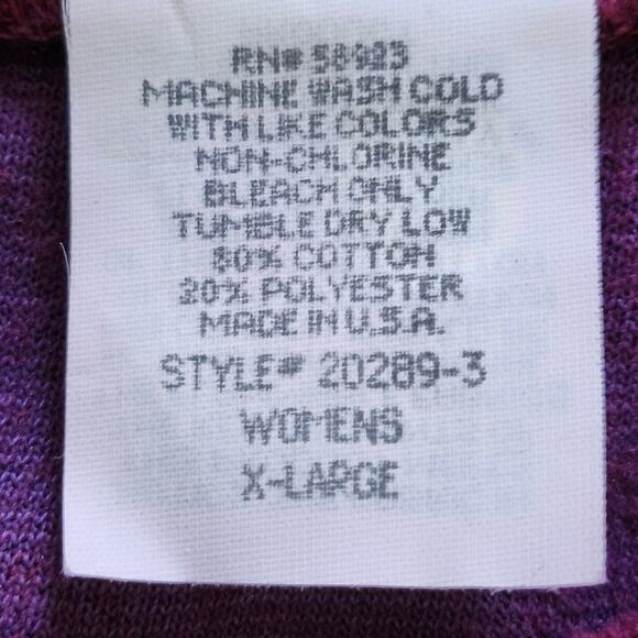 Cold Water Creek Berry Velour Long Sleeve Dress Size X-Large - Picture 4 of 8